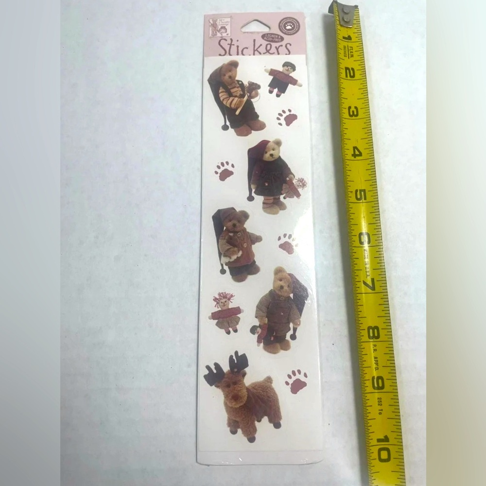 RARE Vintage VHTF Boyds Bears Mini Bears 2 Sticker Sheet